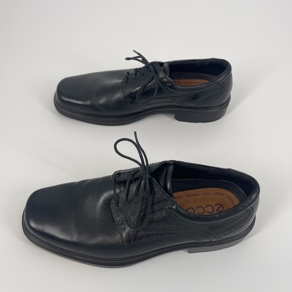 Men's Black Ecco Dress Shoes (SB8) - Picture 5 of 7